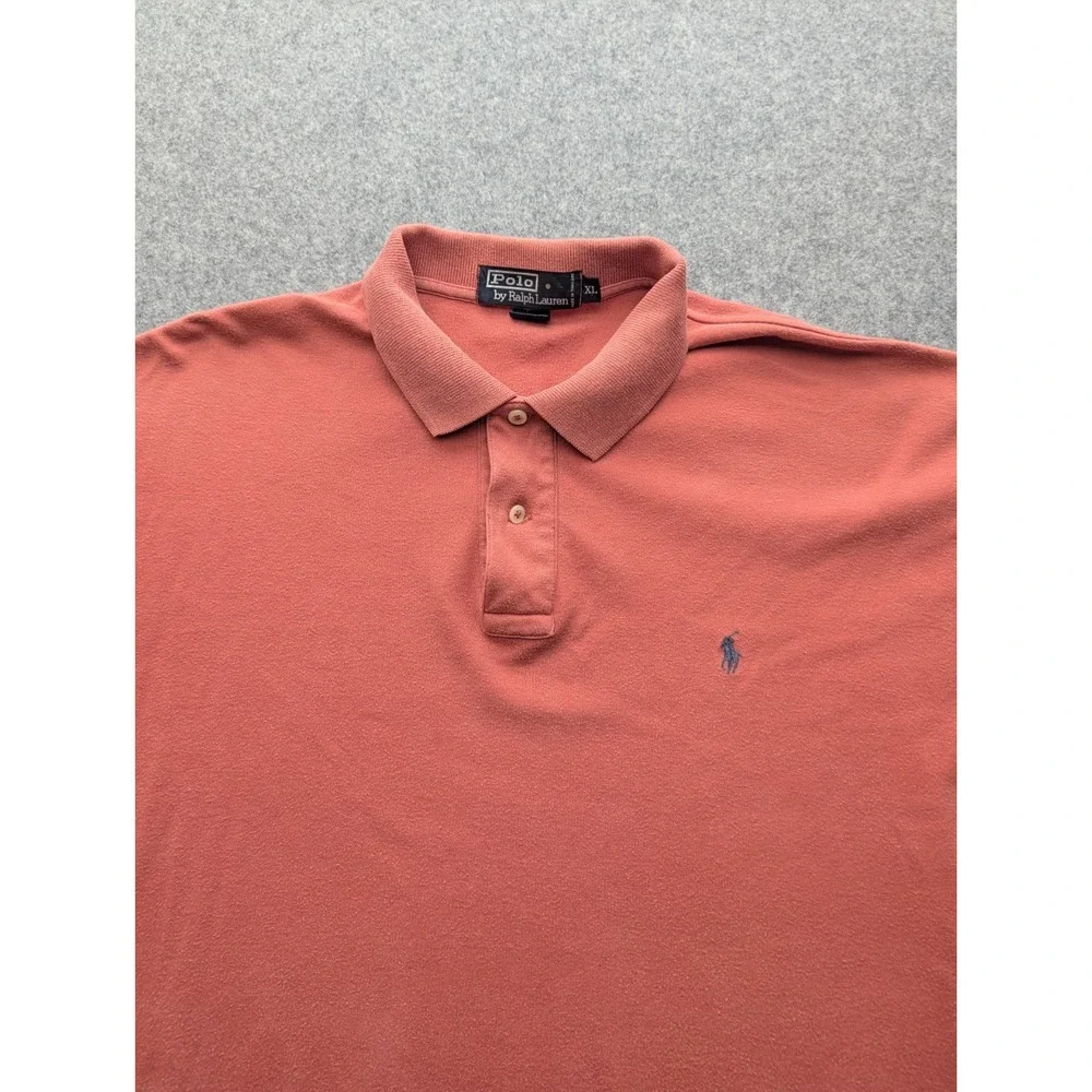 Ralph Lauren Men's Polo Shirt Extra Large Orange Short Sleeve Pullover